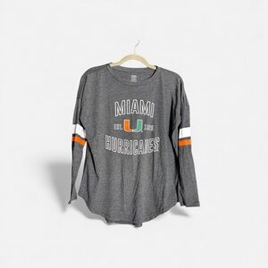 Miami Hurricanes XS Grey Long Sleeve Shirt